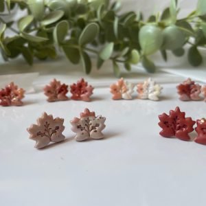 Pendientes hoja otoñal