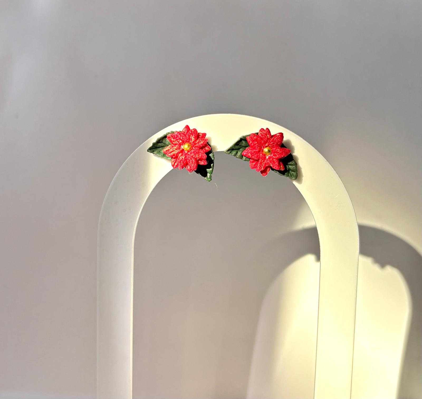 Pendientes Flor de Pascua mini