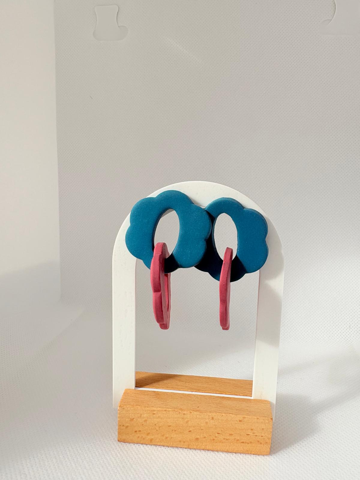 Pendientes cadena Floral - Imagen 7