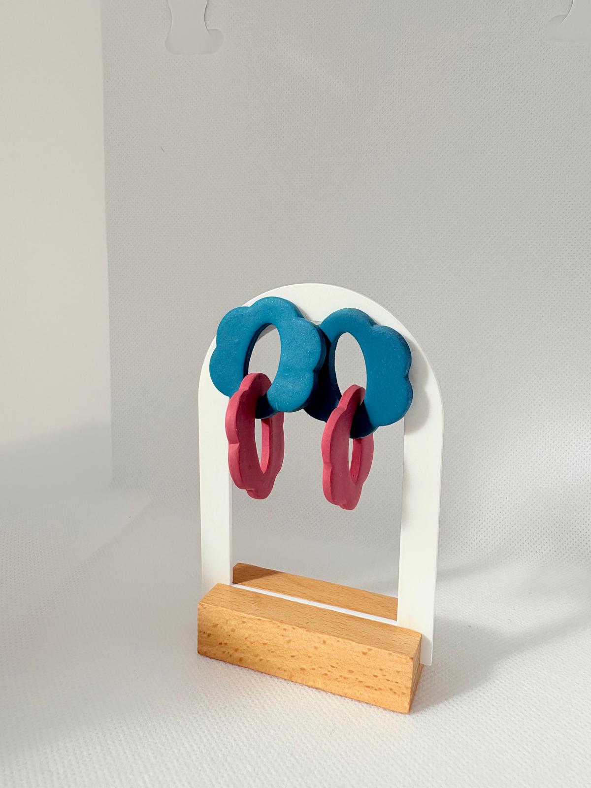 Pendientes cadena Floral