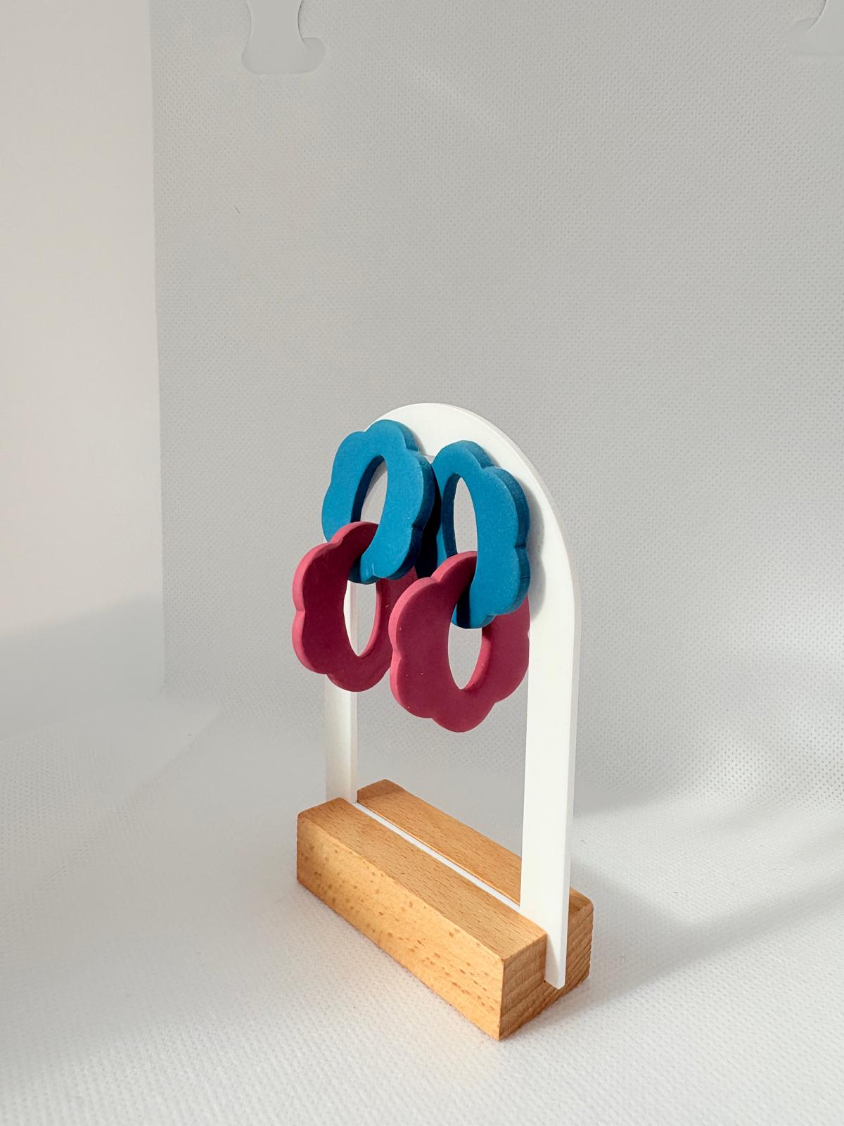 Pendientes cadena Floral - Imagen 4