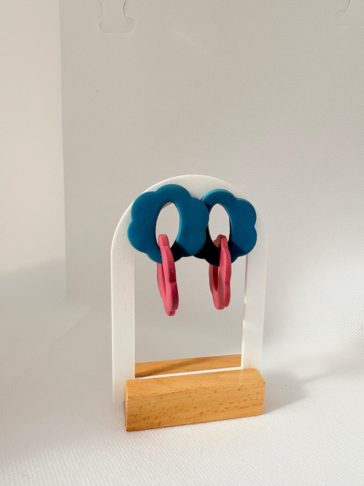 Pendientes cadena Floral - Imagen 5