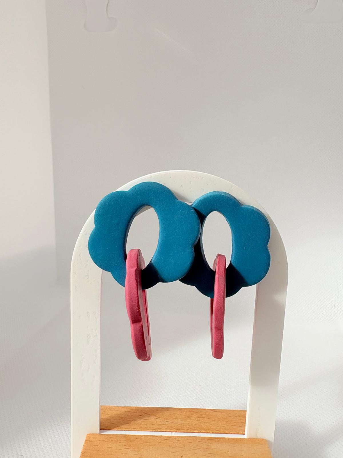 Pendientes cadena Floral - Imagen 2