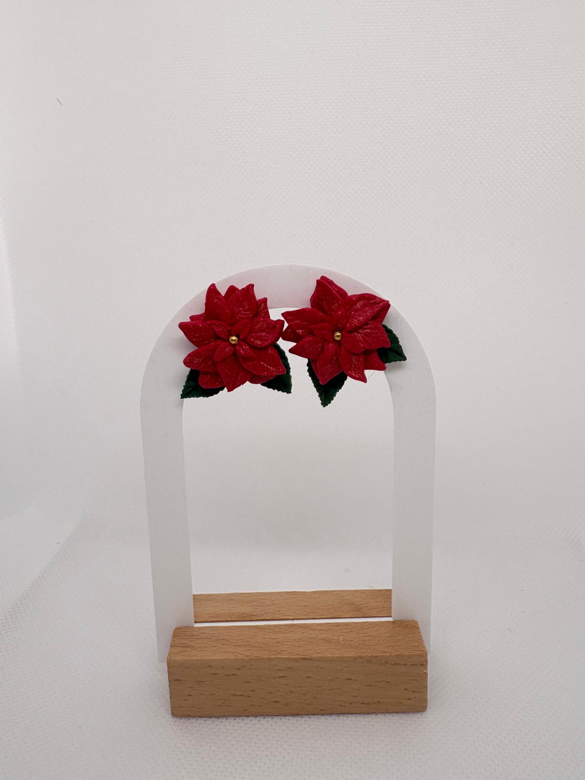 Pendientes Flor de Pascua - Imagen 3