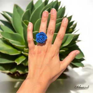 Anillo Rosa azul